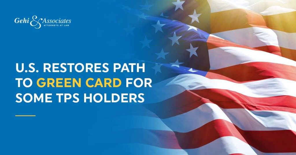 U.S. Restores Path to Green Card for some TPS Holders